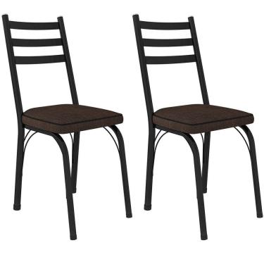 Imagem de Kit 2 Cadeiras Tubular Nara 141 de Aço Cromo