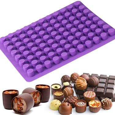 Imagem de Vodolo Moldes de silicone para doces de goma com cilindro de 88 cavidades, molde de trufas de chocolate para bombas de gordura, lanches, pralinés, geleia, caramelo