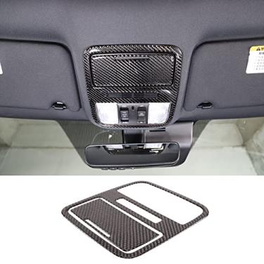 Imagem de Qiosreui Adesivo de painel de interruptor de teto solar, moldura de cobertura de lâmpada de teto interior para Honda Pilot LX Sport 2019-2022 (adesivo de painel de luz de leitura frontal)