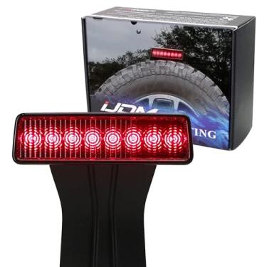 Imagem de iJDMTOY 3ª luz de freio LED super vermelha com recurso estroboscópico F1 compatível com Jeep Wrangler JK 2007-2017, caixa preta, montagem alta, terceiro conjunto de freio alimentado por 8 emissores de