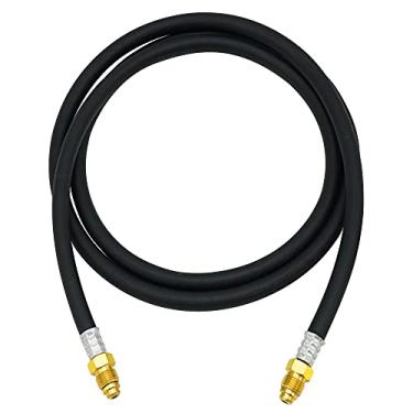 Imagem de OYHBO Mangueira de solda a gás inerte 2,5 m - Mangueira adaptadora de regulador de medidor de fluxo de argônio - Mig Tig, conexões UNF-18RH de 5/20.3 cm