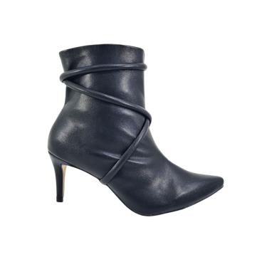 Imagem de Bota Feminina Cano Curto Salto Médio Números Grandes Mia