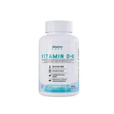 Imagem de Vitamin D3 + K 60 caps Pure Bioghen-Unissex