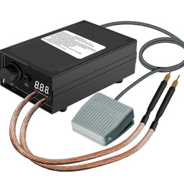 Imagem de HYZHANHONG Máquina de soldagem de ponto de pulso duplo de alta potência de 8000w, máquina de soldagem portátil, adequada para baterias 18650/0,1mm-0,3 mm de níquel folhas de níquel