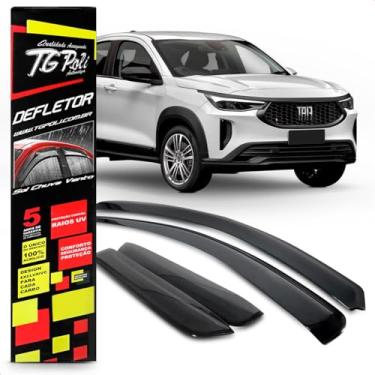 Imagem de Calha Chuva Defletor Inteiriça Slim Fastback 2022 2023 Fumê 100% Acrílico