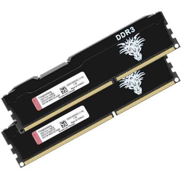 Imagem de Yongxinsheng Kit DDR3 8GB (4GBx2) Desktop RAM 1600MHz PC3-12800 UDIMM Non-ECC Unbuffered 1.5V 2Rx8 Dual Rank 240 Pin CL11 Módulo de atualização de memória de computador (preto)