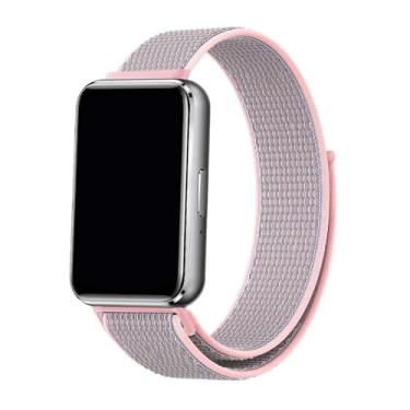 Imagem de Pulseira Nylon Loop LTimports, compativel com Galaxy Fit 3 Sm-R390 (Nuvem-Rose)