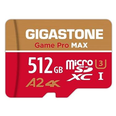 Imagem de [Recuperação de dados gratuita de 5 anos] Cartão micro SD GIGASTONE 512GB, 4K Game Pro MAX, cartão de memória A2 V30 MicroSDXC para smartphone, Gopro, câmeras de ação, vídeo UHD 4K, até 160/100 MB/s,