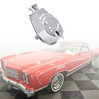 Imagem de Chrome Saginaw Bomba de direção hidráulica P Series 5/20.3 cm relacionamento do eixo da polia de chaveta para veículos GM GMC Chevy Buick Oldsmobile Pontiac Chrome