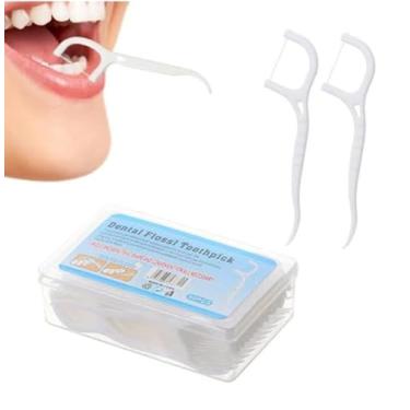 Imagem de Hastes de Algodão Fio Dental Com Haste Ultra Deslizante, Caixa com 50 Unidades