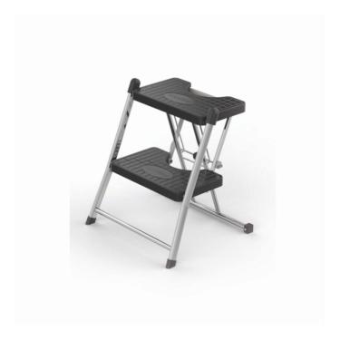 Imagem de Escada Alcance 2 Degraus Dobrável 120 Kg  Cromada Anodilar