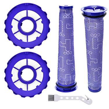 Imagem de Pacote com 2 filtros pós-motor e 2 pacotes de filtros pré-motor de substituição para Dyson DC40 Multi Floor, DC40 Animal, bola leve/fina, aspiradores de origem e limpeza total, compare com as peças