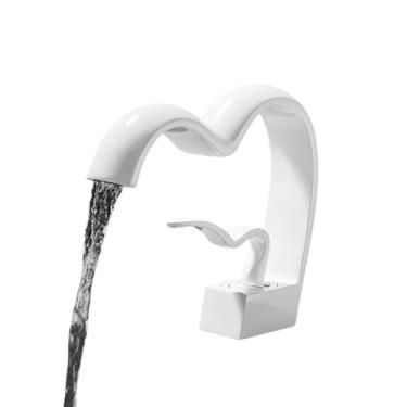 Imagem de Torneira de banheiro cinza-arma, torneira de pia de banheiro dourada escovada, água fria e quente, torneira de pia preta, torneiras de lavagem montadas no deck, pretas