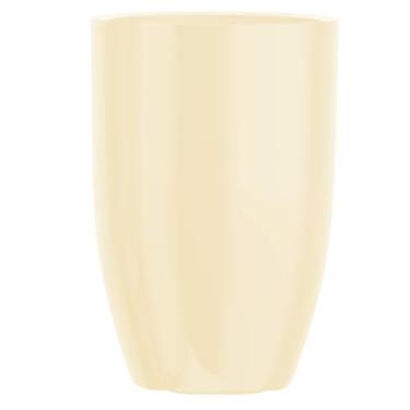 Imagem de Vaso Redondo Fibra De Vidro Vitrificado Madri 44cm Decorativo (Areia)