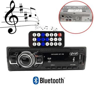 Imagem de Auto Rádio FM Mp3 Bluetooth 4x60w Potencia Usb Aux Carro KPC22BH - Knu