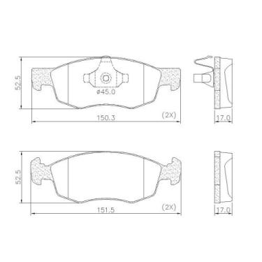 Imagem de Pastilha Freio Dianteira Strada 2013 a 2020 Lonaflex P-1482