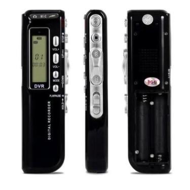 Imagem de Gravador De Voz 8G Digital Mp3 Usb Microfone Lapela - Tomate