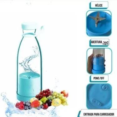 Imagem de Garrafa Mixer Portatil 350Ml Mini Juice 6 Lâmina - Nakasaki/Sa Tools