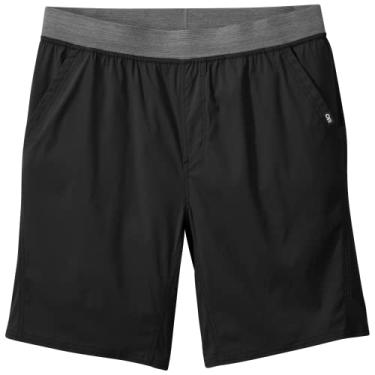 Imagem de Outdoor Research Shorts masculinos Zendo, costura interna de 25,4 cm – tecido leve e elástico, proteção solar com proteção solar, shorts de secagem rápida preto