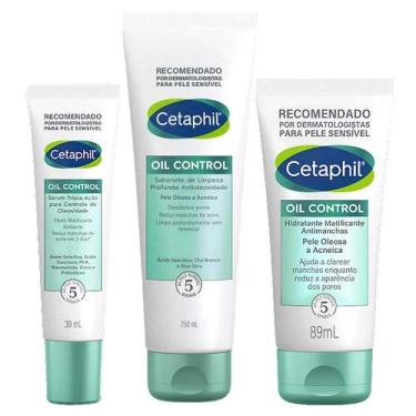 Imagem de Cetaphil Oil Control Kit - Sérum Facial + Hidratante Facial + Sabonete