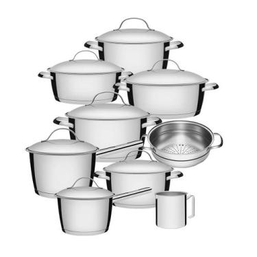Imagem de Jogo De Panelas 9 Peças Inox Fundo Triplo Allegra Tramontina