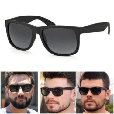 Imagem de Óculos De Sol Justin 4165 Clássico Preto Unissex Proteção UV400 Oferta