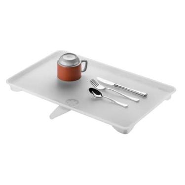 Imagem de Bandeja Travessa Plástica 47x30cm Escorredor Louça Bico Móvel Pia Cozi
