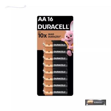 Imagem de Pilha Aa Duracell Alcalina Pack Cartela 16 Unidades Pequena Brinquedo 