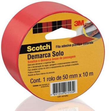 Imagem de Fita para Demarcaçao de Solo Vermelha 50MM X 10M SCOTCH 3M