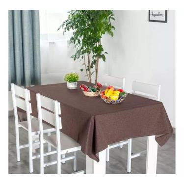Imagem de Toalha De Mesa Retangular 4 Lugares Linho Rústico 1,40 X 1,40  - Outca
