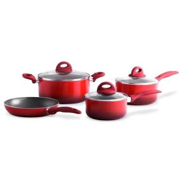 Imagem de Jogo de Panelas 4 Peças Ceramic Life Smart Plus Vermelho Brinox