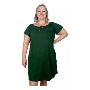 Imagem de Vestido Feminino Plus Size Ciganinha Manga Curta Midi - Coalizão Fashi