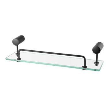 Imagem de Porta Shampoo Vidro com Proteção Atria C36 Meber Metais Preto Matte