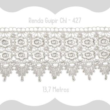 Imagem de Renda Guipír Cinza - Rolo Com 13,7 Metros - Chl427 - Nybc