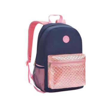Imagem de Mochila Costas Juvenil Feminina Reforçada Escolar - Seanite, Azul