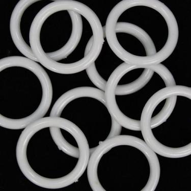 Imagem de Argola Branca Plástica Para Colares Artesanais 2,7cm 50 Unidades - Rus