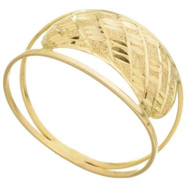 Imagem de Anel Aparador Diamantado De Ouro 18k/750 Aro Duplo - DR Joias, 16