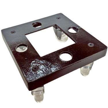 Imagem de Suporte de Alumínio Quadrado com Roda para Vaso Planta 20cm - Alpe & A