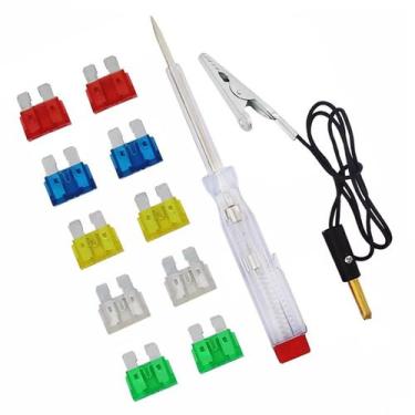 Imagem de Kit 10 Fusível Automotivo Chave prova Garra Jacaré Universal - NAVY+PR