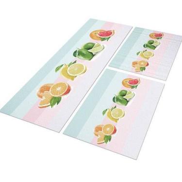 Imagem de Jogo de Cozinha Citrus 3Pçs 40x120 + 2 Capachos 40x60cm - Style Brazil