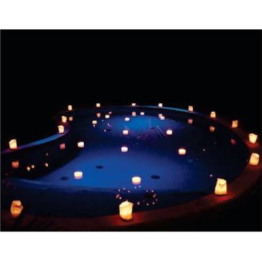 Imagem de Velas Flutuante Piscina Luminárias kit 20 Uni casamentos - Encanto Vel