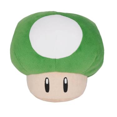 Imagem de Little Buddy Cogumelo 1821 Super Mario All Star Collection 1 Up 15 cm de pelúcia, verde