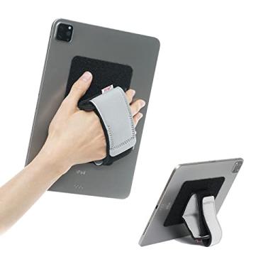 Imagem de TFY Fita adesiva acolchoada com alça de mão – Suporte destacável DIY para smartphones, tablets – compatível com iPad 9ª geração/Pro 32.8 cm/Mini 6/Air 5/Galaxy Tab/Fire e mais (cinza)