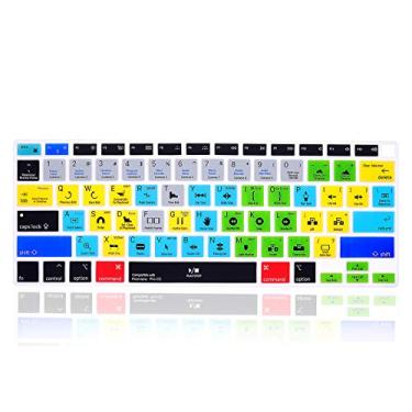 Imagem de MMDW Capa de silicone para teclado Premiere Pro CC Shortcuts para MacBook Air 33.0 cm 2020 modelo A2179 A2337 M1 Chip, para MacBook Air 13 polegadas, para MacBook Air 33.0 cm película protetora de gel