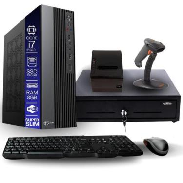 Imagem de Kit Automação PDV TOB Intel i7 6ªG 8GB SSD 240GB Win10 Rede S/Fio Tecl