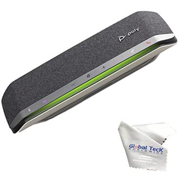 Imagem de GTW Bundle com Poly Sync 40 Teams USB-A e USB-C Viva-voz, com pano de microfibra - para transmissão de voz/vídeo, aprendizagem à distância, trabalho remoto, escola, aplicativos de conferências – Zoom, Webex, reunião, times