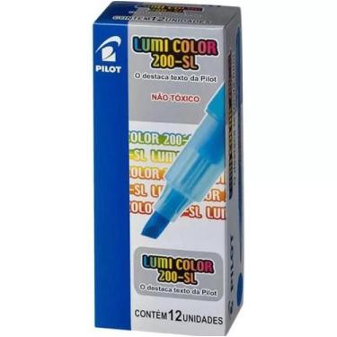 Imagem de Kit 12 Unid. Pincel Marca Texto Lumicolor 200-SL Azul - PILOT