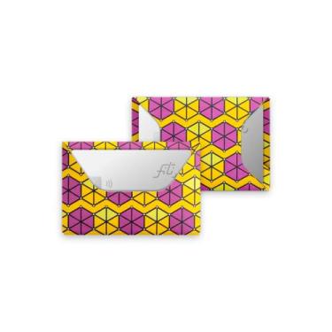 Imagem de Mini Carteira Prática Lavável ABA Hexagon