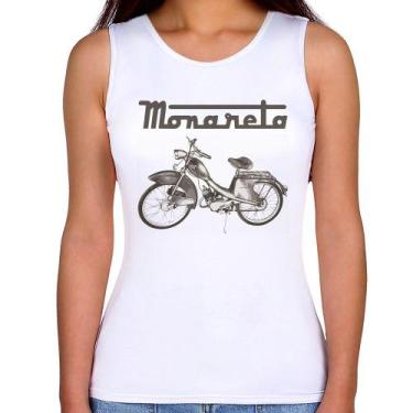 Imagem de Regata Feminina Ciclomotor Monareta - Foca na Moda, Branco, M