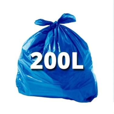 Imagem de Saco de Lixo Reforçado Azul 200 Litros com 100 unidades - Casa Limpa